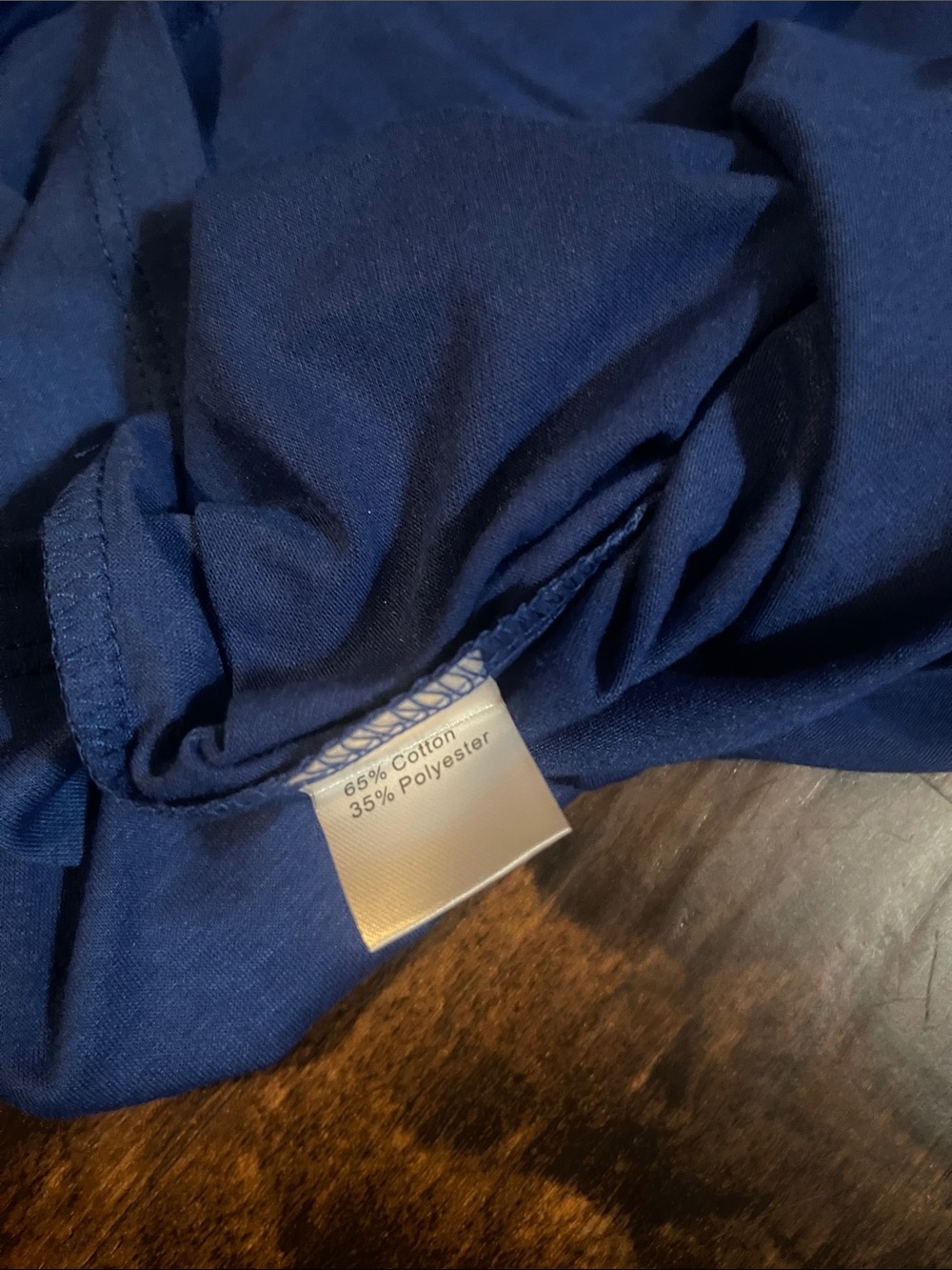 NWT Royal Blue Tee Dress with White Trim - Picture 3 of 5